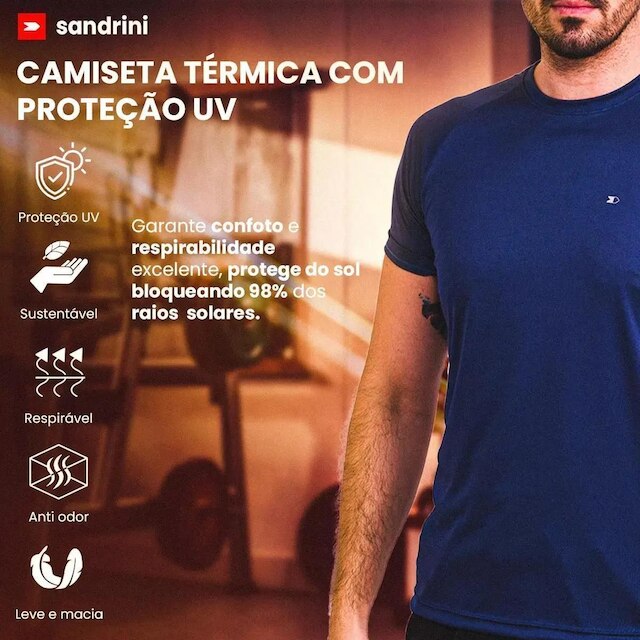 Kit 2 Camisetas Respirável Dry Sandrini Masculina