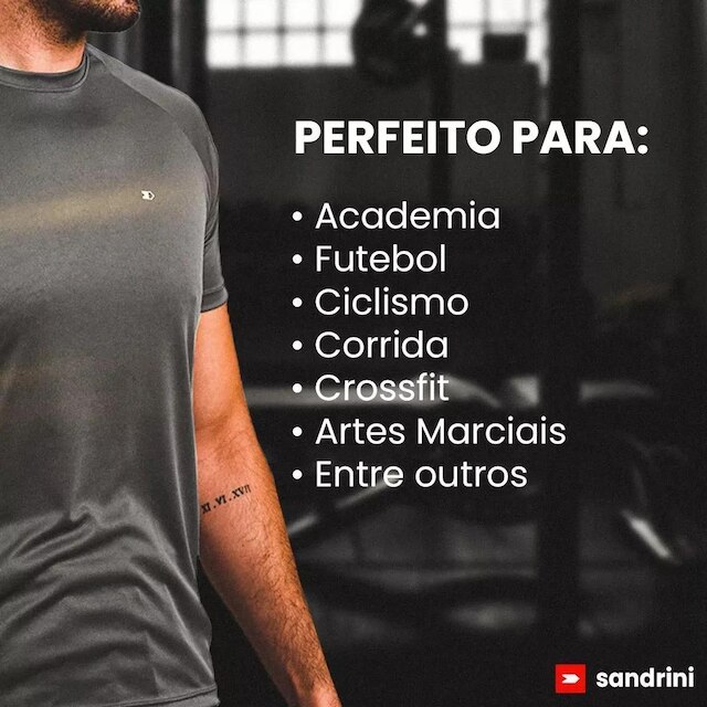 Kit 2 Camisetas Respirável Dry Sandrini Masculina