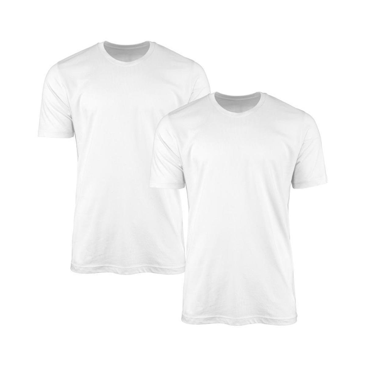 Kit 2 Camisetas SSB Brand Masculina Lisa Básica 100% Algodão - Branco Menor preço em Kit 2 Camisetas SSB Brand Masculina Lisa Básica 100% Algodão - Branco