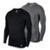 Kit 2 Camisetas Térmicas Masculina Segunda Pele Proteção Sol Camisa Uv50+ - Preto+Cinza
