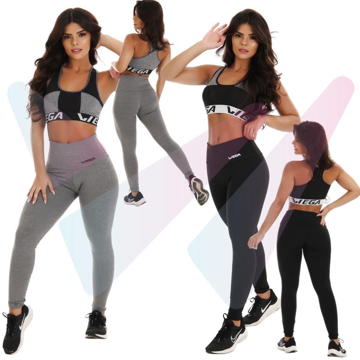 Kit 2 Conjunto Fitness Academia Legging Calça Top Suplex Malhar Treino Topper Sem Bojo Feminino Menor preço em Kit 2 Conjunto Fitness Academia Legging Calça Top Suplex Malhar Treino Topper Sem Bojo Feminino
