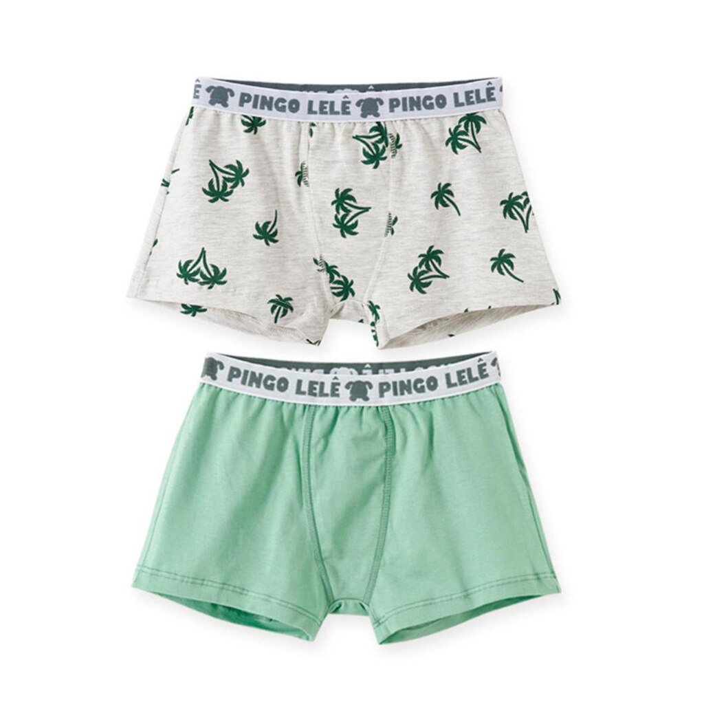 kit 2 Cuecas Boxer Coqueiros Kids Pingo Lelê