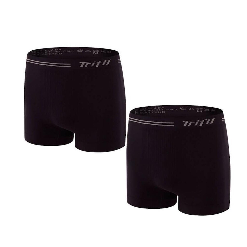 Kit 2 Cuecas Boxer Pretas Trifil CE0277