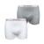 Kit 2 Cuecas Boxers Infantil Box Algodão Cotton Conforto - Cinza+Branco