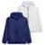 Kit 2 Jaqueta Corta Vento Impermeável Masculino Leve e Confortável Estilo Casual Liso - Branco+Azul