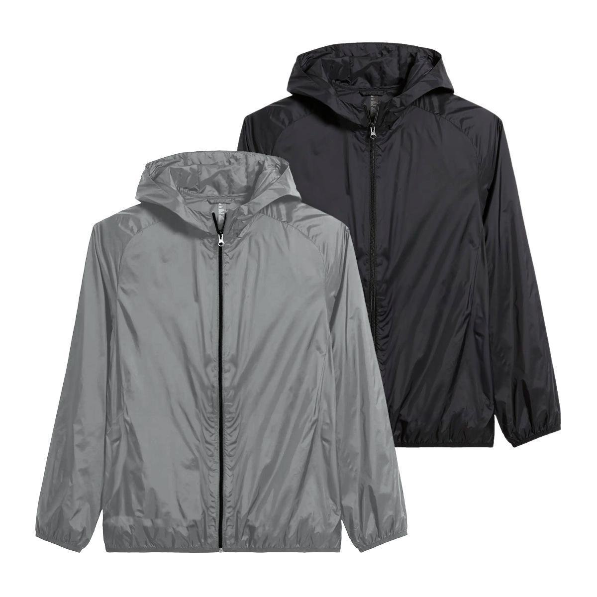 Kit 2 Jaqueta Corta Vento Impermeável Masculino Leve e Confortável Estilo Casual Liso