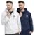 Kit 2 Jaqueta Corta Vento Impermeável Masculino Leve e Confortável Estilo Casual Siri - Branco+Azul
