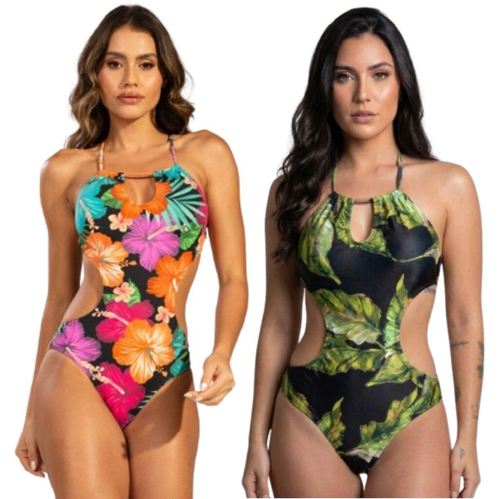 KIT 2 Maiô Engana Mamãe Estampado Vekyo Roupa Confortavel Para Verão Moda Praia Feminina
