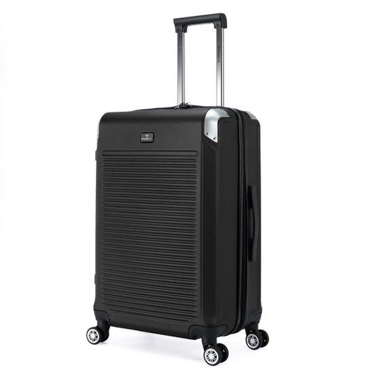 Kit 2 Malas De Viagem Tsa Preta Cadeado Moderna Rodinha 360 Original Primícia
