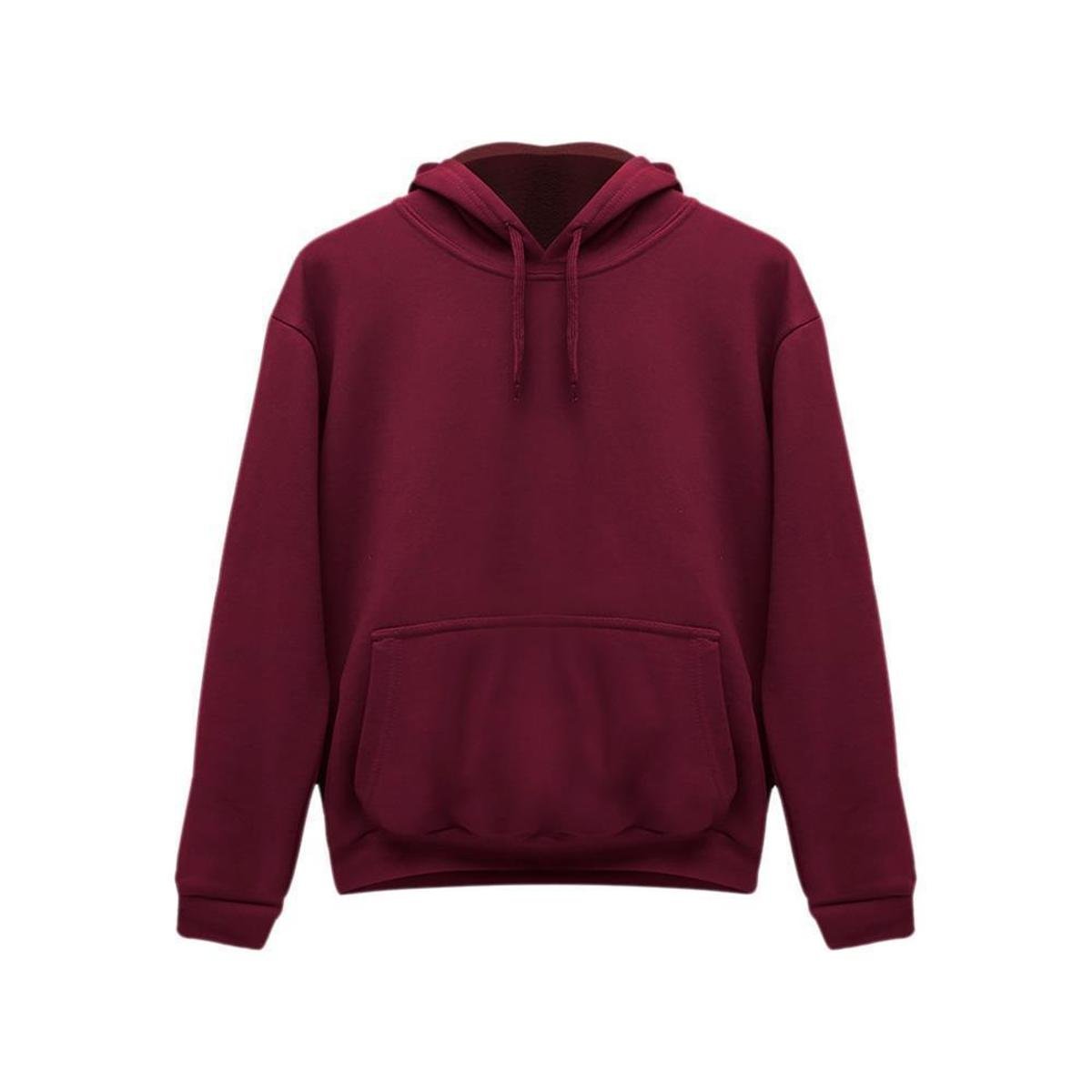 red plain moletom com capuz