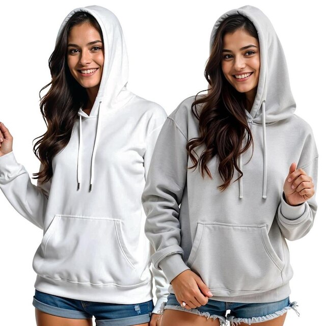 Kit 2 Moletom Feminino Blusao Casaco Canguru Com Capuz