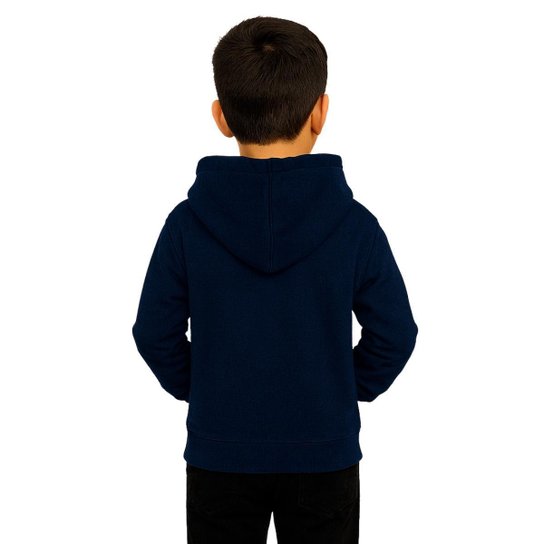 Kit 2 Moletom Infantil com Capuz Bolso Canguru Flanelado Blusa Frio