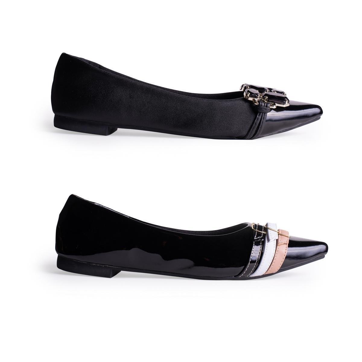 Kit 2 Par Sapatilha Bico Fino Alongado Confortável Pedraria é ruim? Kit 2 Par Sapatilha Bico Fino Alongado Confortável Pedraria é boa?