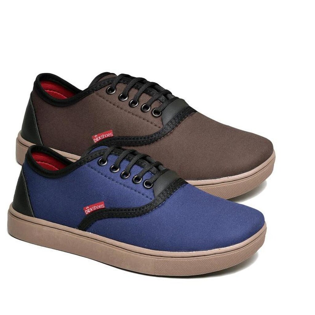 Kit 2 Pares de Sapatenis Tenis Infantil Menino Polo Basico em Tecido Confotavel