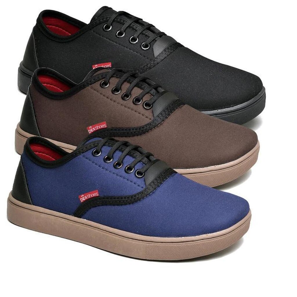 Kit 2 Pares de Tenis Casual Sapatenis Masculino Polo Basico com Bordado