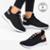 Kit 2 Pares de Tênis Feminino Ultra Bone para Treino Academia Caminhada Calçe Facil Prime - Preto