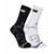 Kit 2 Pares Meia de Corrida New Balance Performance Cano Médio Poliamida Unissex - Preto+Branco