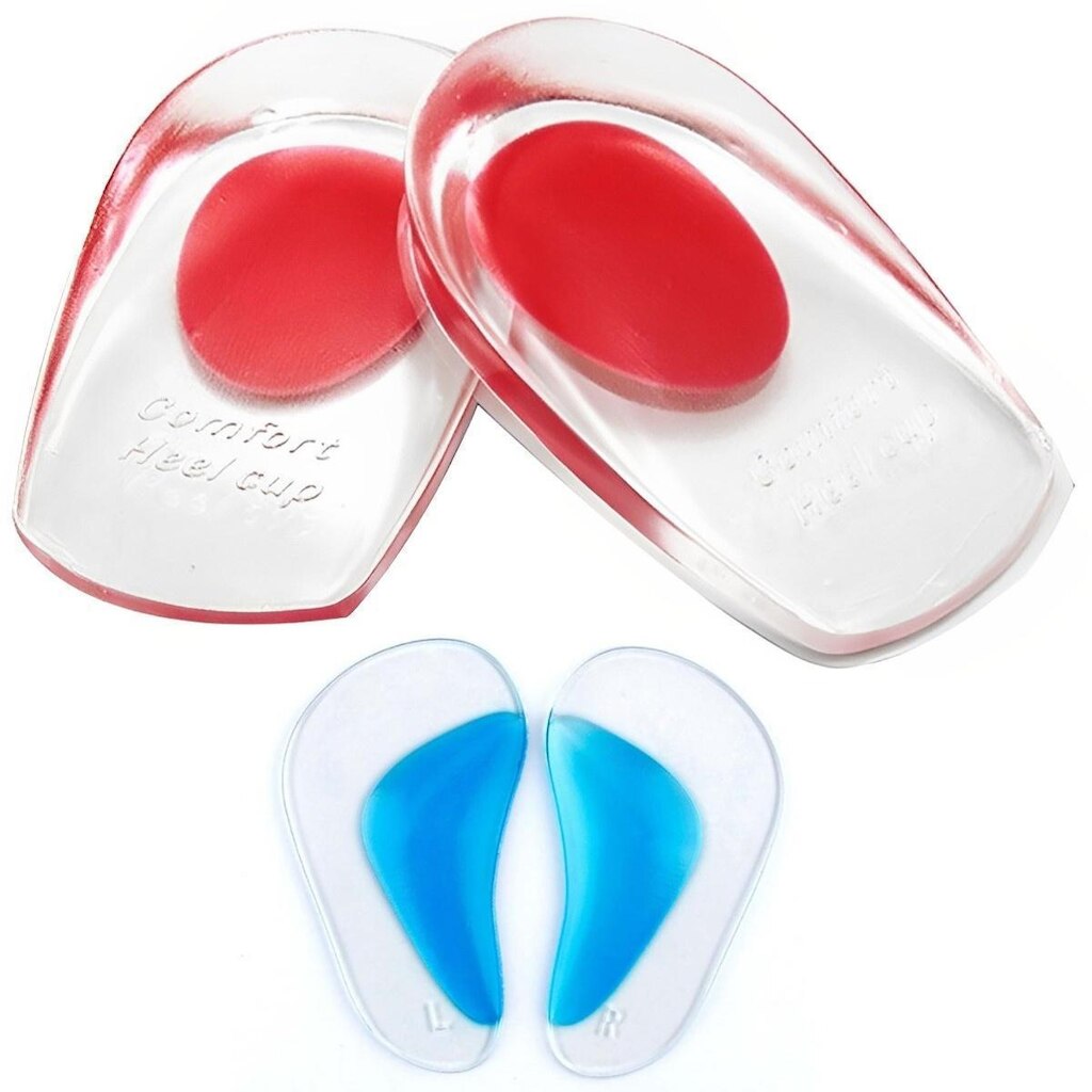 Kit 2 Pares Palmilhas Ortopédicas Gel Sola Salto Calcanhar