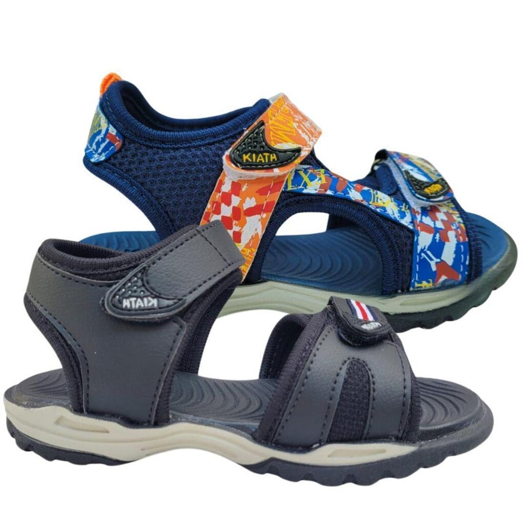 Kit 2 Pares Sandália Infantil Masculina Papete Menino Presente Escolar Verão Estiloso Shoes Kids
