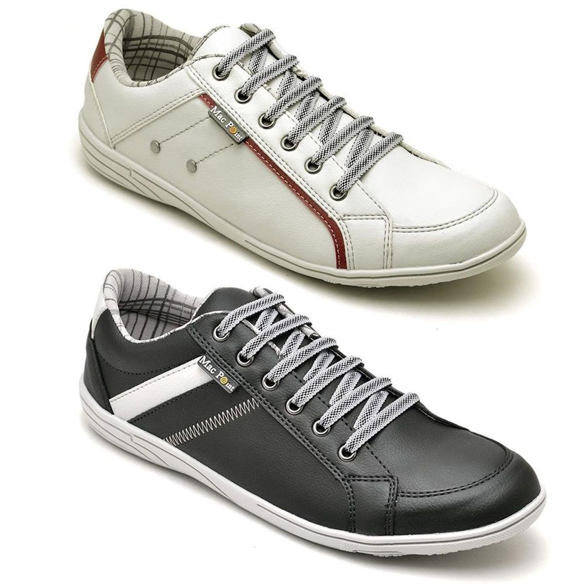Kit 2 Pares Sapatênis Mac Point Casual Masculino - Cinza+Preto é boa?