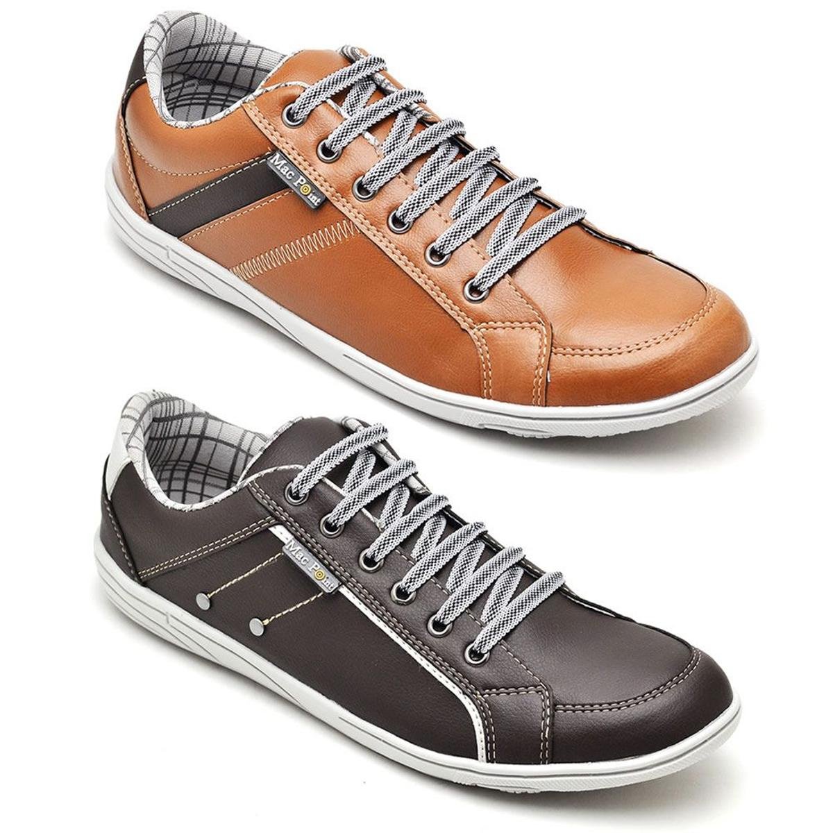 Kit 2 Pares Sapatênis Mac Point Casual Masculino - Marrom é ruim? Kit 2 Pares Sapatênis Mac Point Casual Masculino - Marrom é boa?