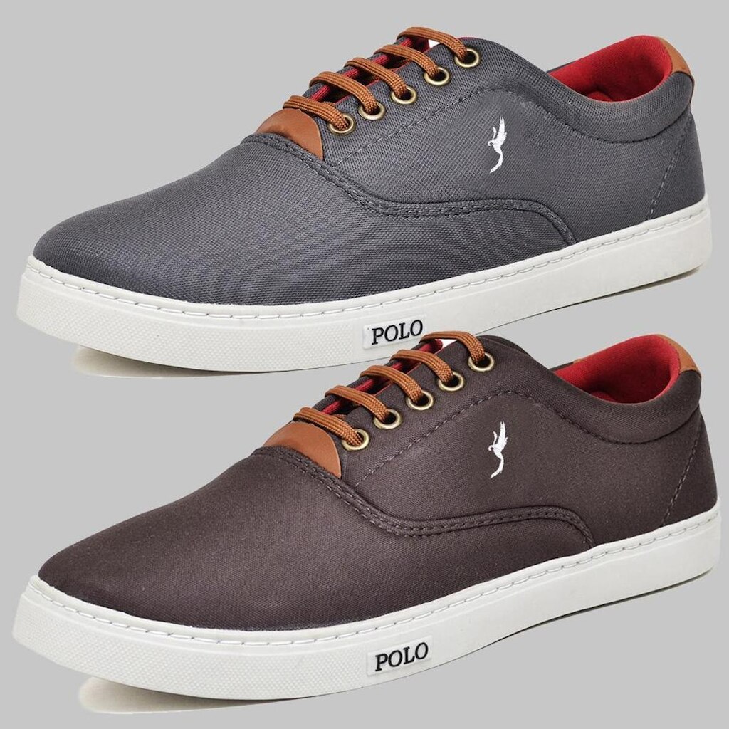 Kit 2 Pares Sapatenis Masculino Polo Blu Casual Confortavel