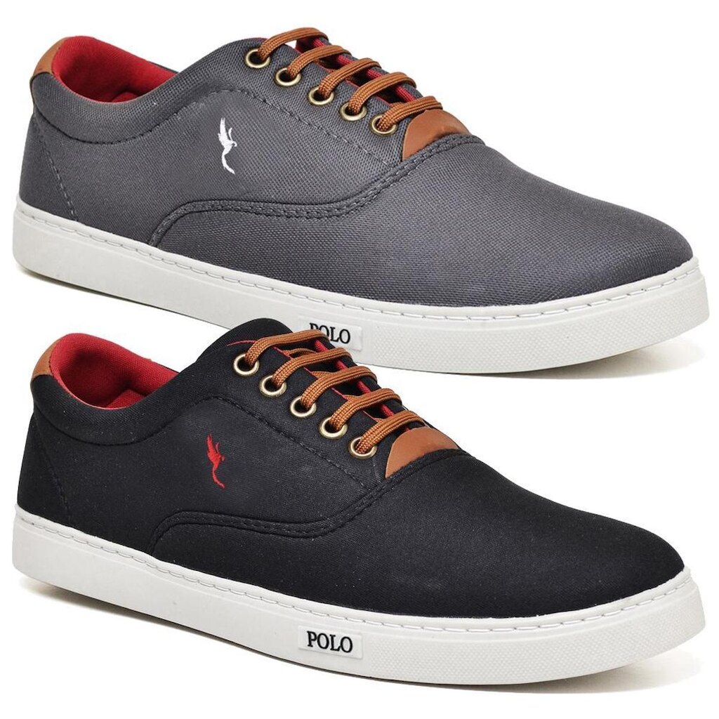 Kit 2 Pares Sapatenis Masculino Polo Blu Casual Confortavel