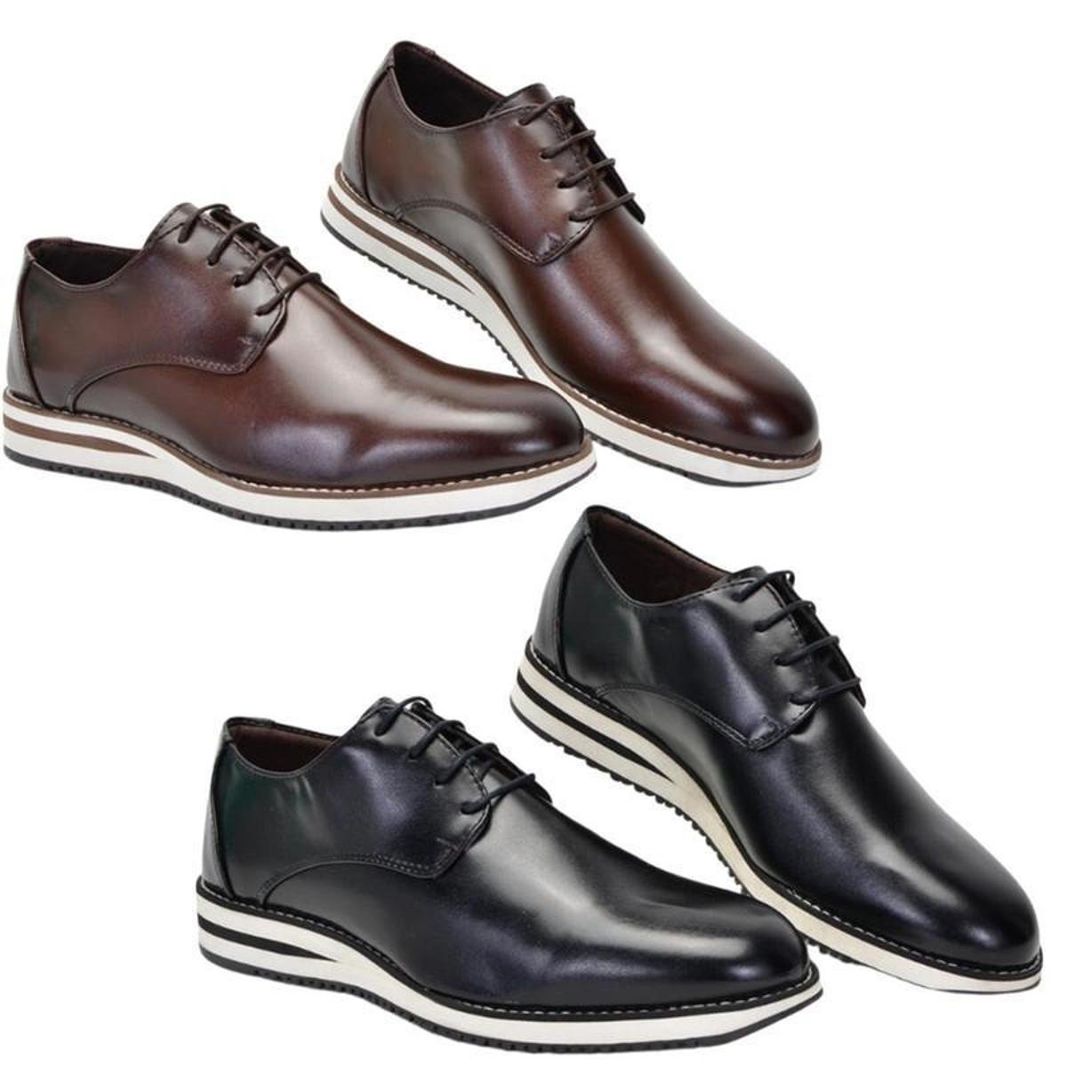 Kit 2 Pares Sapato Social Casual Derby Oxford De Amarrar Super Macio E Leve Menor preço em Kit 2 Pares Sapato Social Casual Derby Oxford De Amarrar Super Macio E Leve