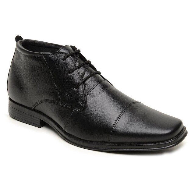 Kit 2 Pares Sapato Social Sandalo Cano Alto Plaza Preto/cafe