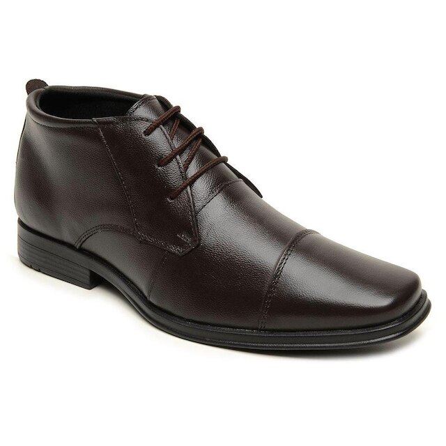 Kit 2 Pares Sapato Social Sandalo Cano Alto Plaza Preto/cafe