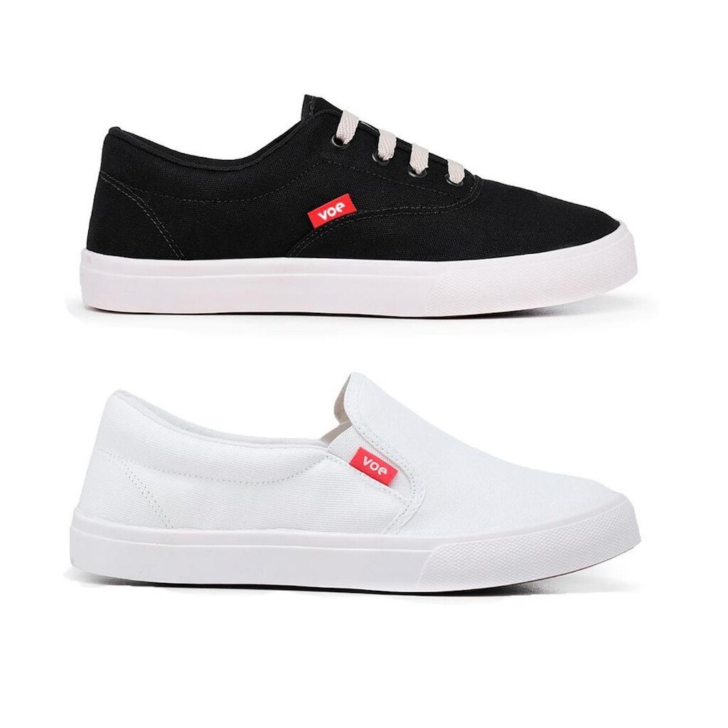 Kit 2 Pares Tênis Casual Masculino Feminino + Palmilha Bolha em Gel