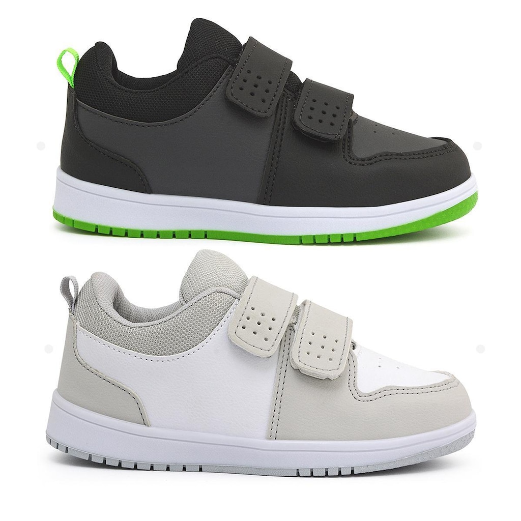 Kit 2 Pares Tênis Infantil Casual Basket Dunk Escolar Original Para Criança