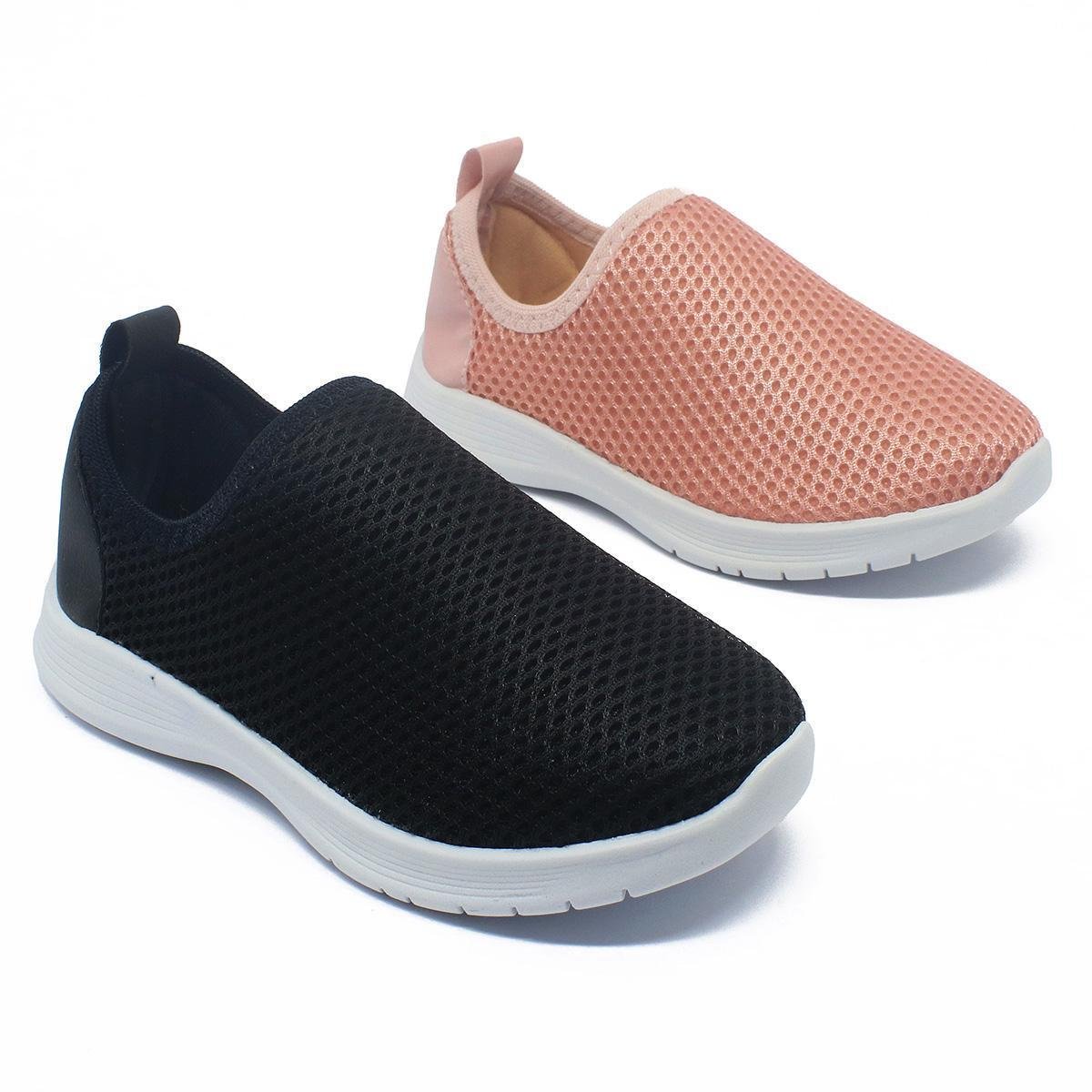 Kit 2 Pares Tênis Infantil Escolar Calce Facil Leve Confortável Macio FURINHO - Nude Menor preço em Kit 2 Pares Tênis Infantil Escolar Calce Facil Leve Confortável Macio FURINHO - Nude