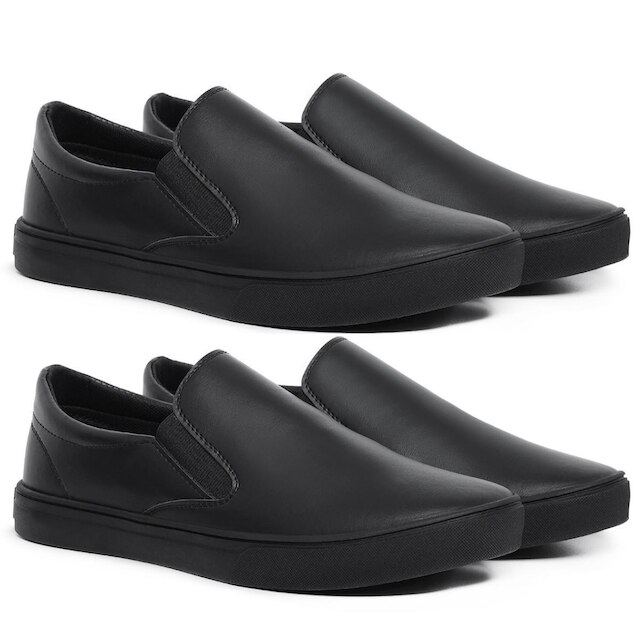 Kit 2 Pares Tênis Sapatênis Slip On Casual Iate Masculino Feminino Calce Fácil Confortável