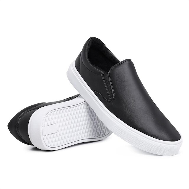 Kit 2 Pares Tênis Sapatênis Slip On Casual Iate Masculino Feminino Calce Fácil Confortável