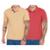 Kit 2 Polos Masculina Básicas Industrie Bege Claro e Coral Piquet no Estilo Clássico Bordado França - Bege Claro