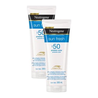 Kit 2 Protetores Solar Neutrogena Sun Fresh FPS 50 200mL