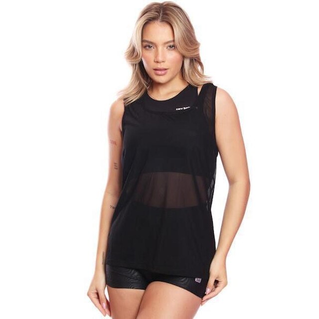Kit 2 Regatas em tule Academia Feminina