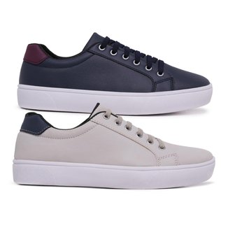 Kit 2 Sapatênis Casual Masculino SF Confort Ajuste Elástico