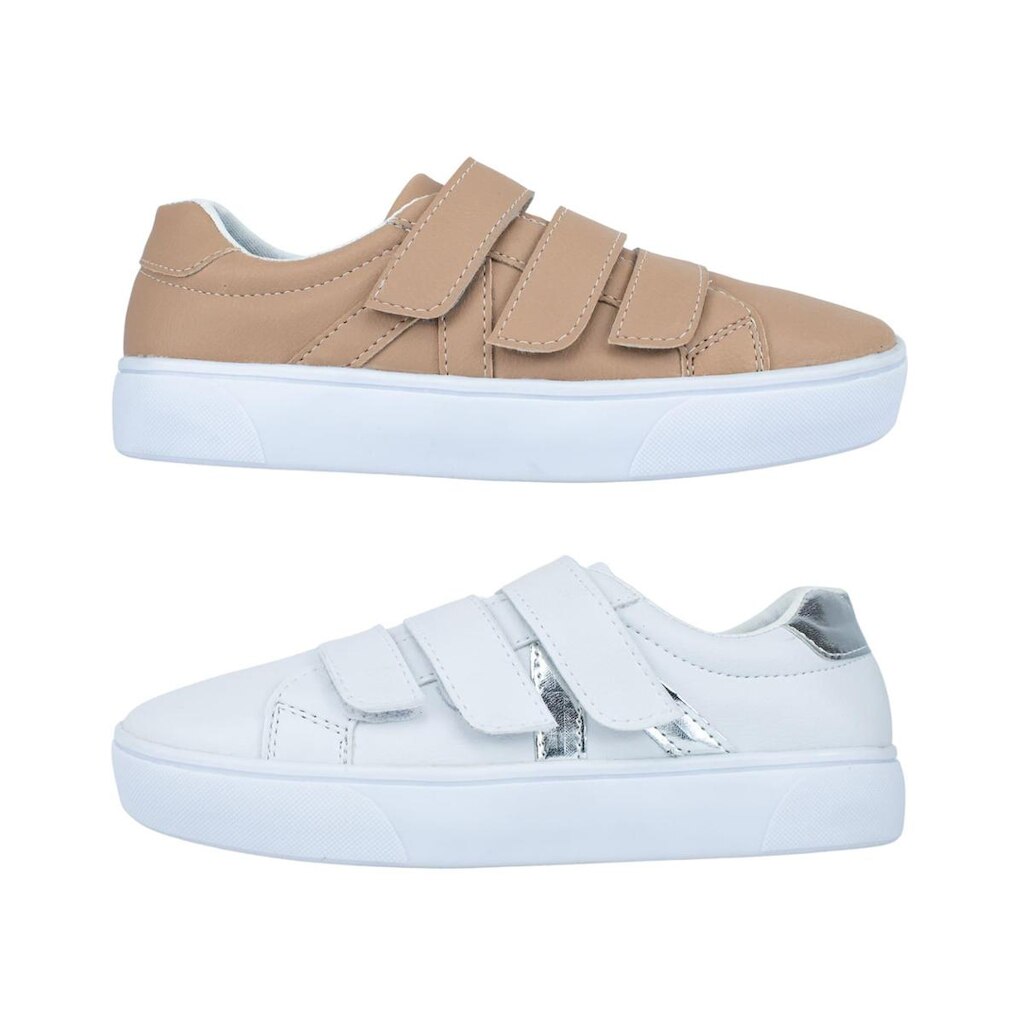 Kit 2 Sapatenis Feminino com Fechamento Velcro Calce Fácil