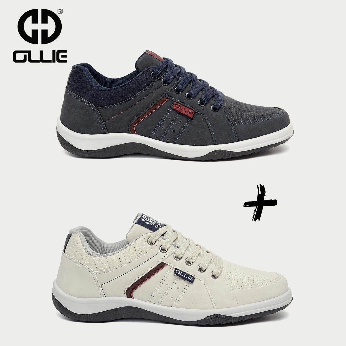 Kit 2 Sapatênis Ollie Masculino Turim Conforto Menor preço em Kit 2 Sapatênis Ollie Masculino Turim Conforto