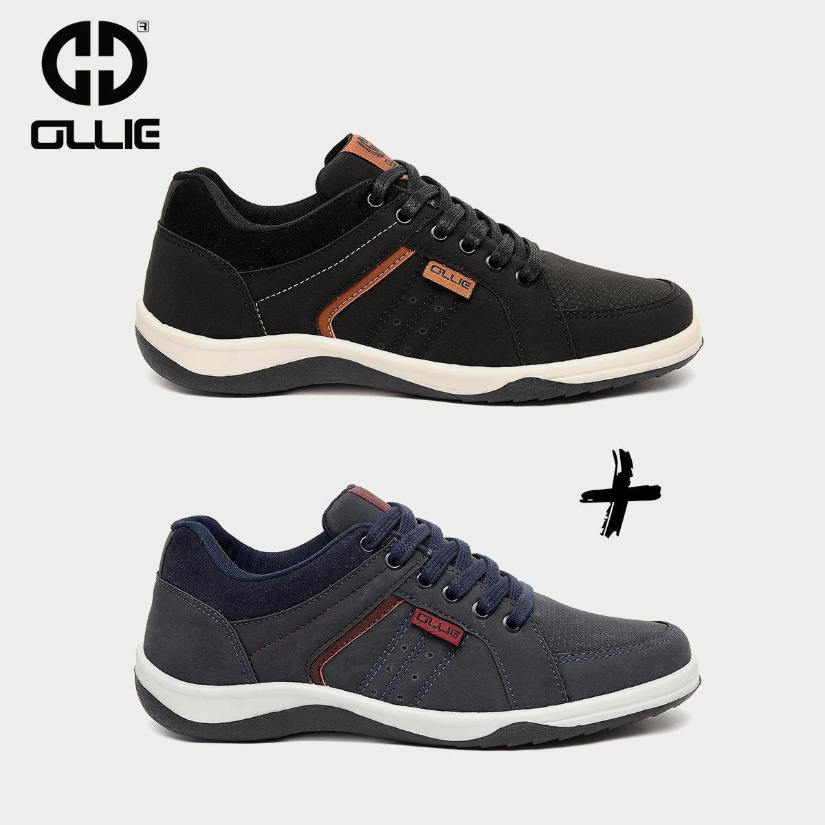 Kit 2 Sapatênis Ollie Masculino Turim Conforto Menor preço em Kit 2 Sapatênis Ollie Masculino Turim Conforto
