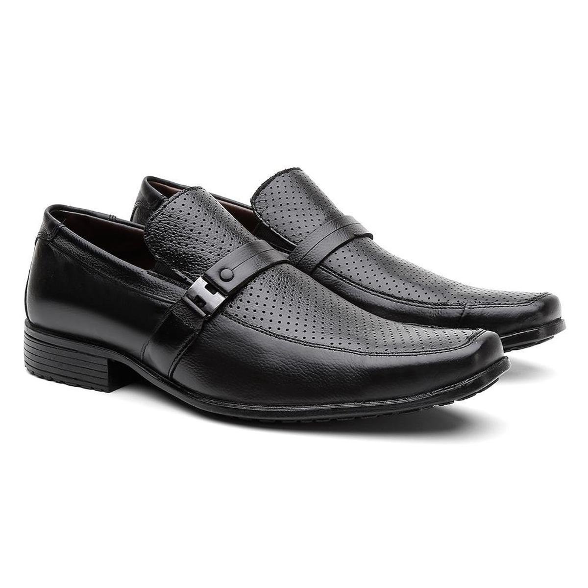 Kit 2 Sapato Social + Bota Coturno HShoes Couro Conforto Masculino - Preto  | Zattini