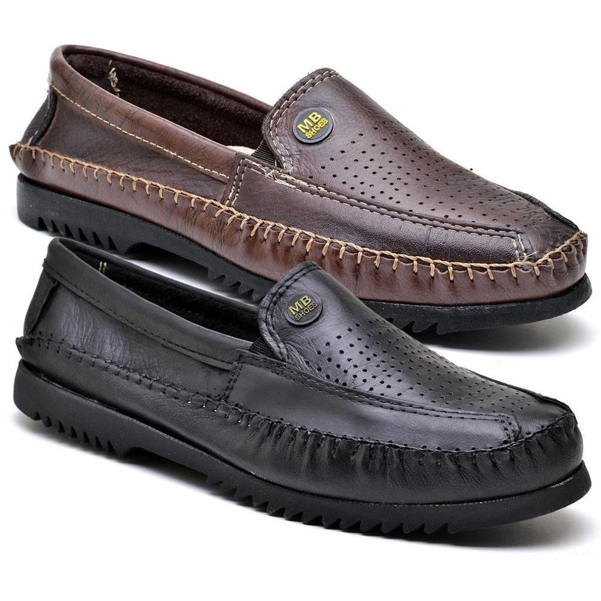 Kit 2 Sapatos Mocassim Masculino Couro Confortável Dia a Dia - - Preto+Marrom é ruim? Kit 2 Sapatos Mocassim Masculino Couro Confortável Dia a Dia - - Preto+Marrom é boa?
