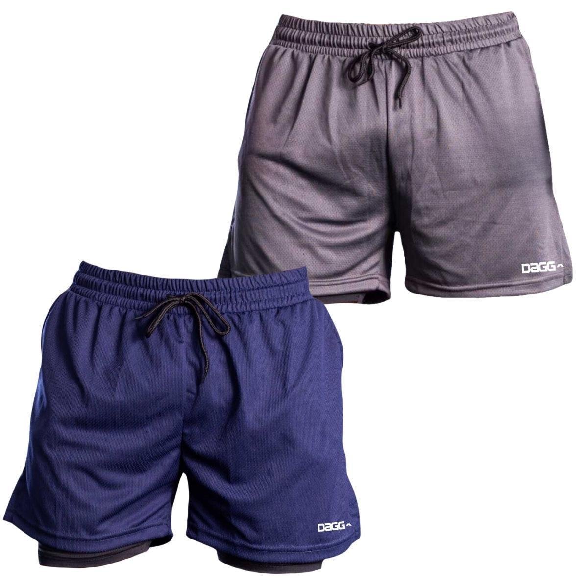 KIT 2 SHORT 2 EM 1 DAGG SPORT ACADEMIA MASCULINO Menor preço em KIT 2 SHORT 2 EM 1 DAGG SPORT ACADEMIA MASCULINO