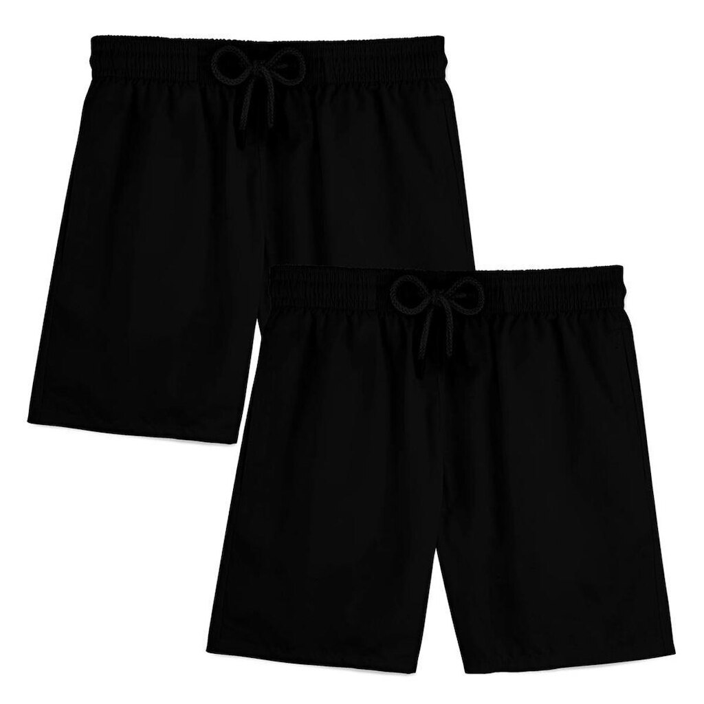 Kit 2 Short Masculino Praia Bermuda Tactel Mauricinho Verão Treino Academia Piscina Esporte Liso