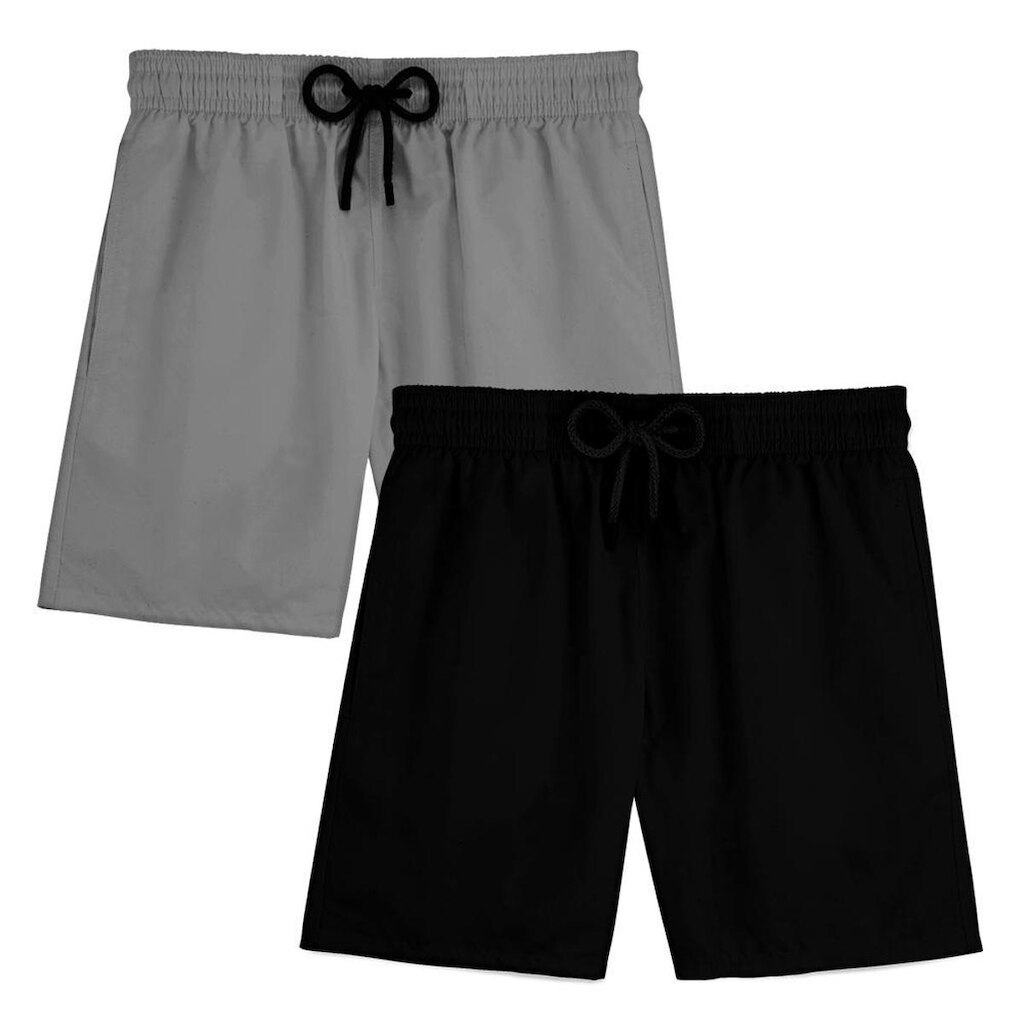 Kit 2 Short Masculino Praia Bermuda Tactel Mauricinho Verão Treino Academia Piscina Esporte Liso