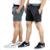 Kit 2 Short Masculino Tactel com Elastano Bermuda Curta Praia Academia Treino - Preto+Cinza