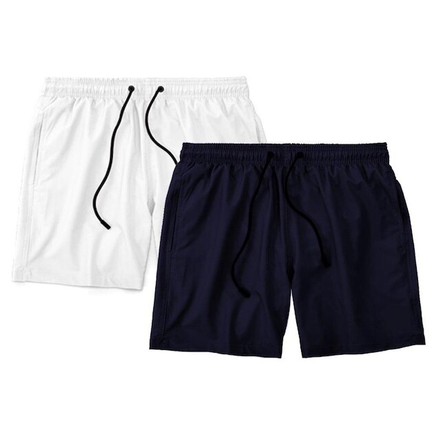 Kit 2 Shorts Bermuda Masculino Básico Mauricinho Tactel