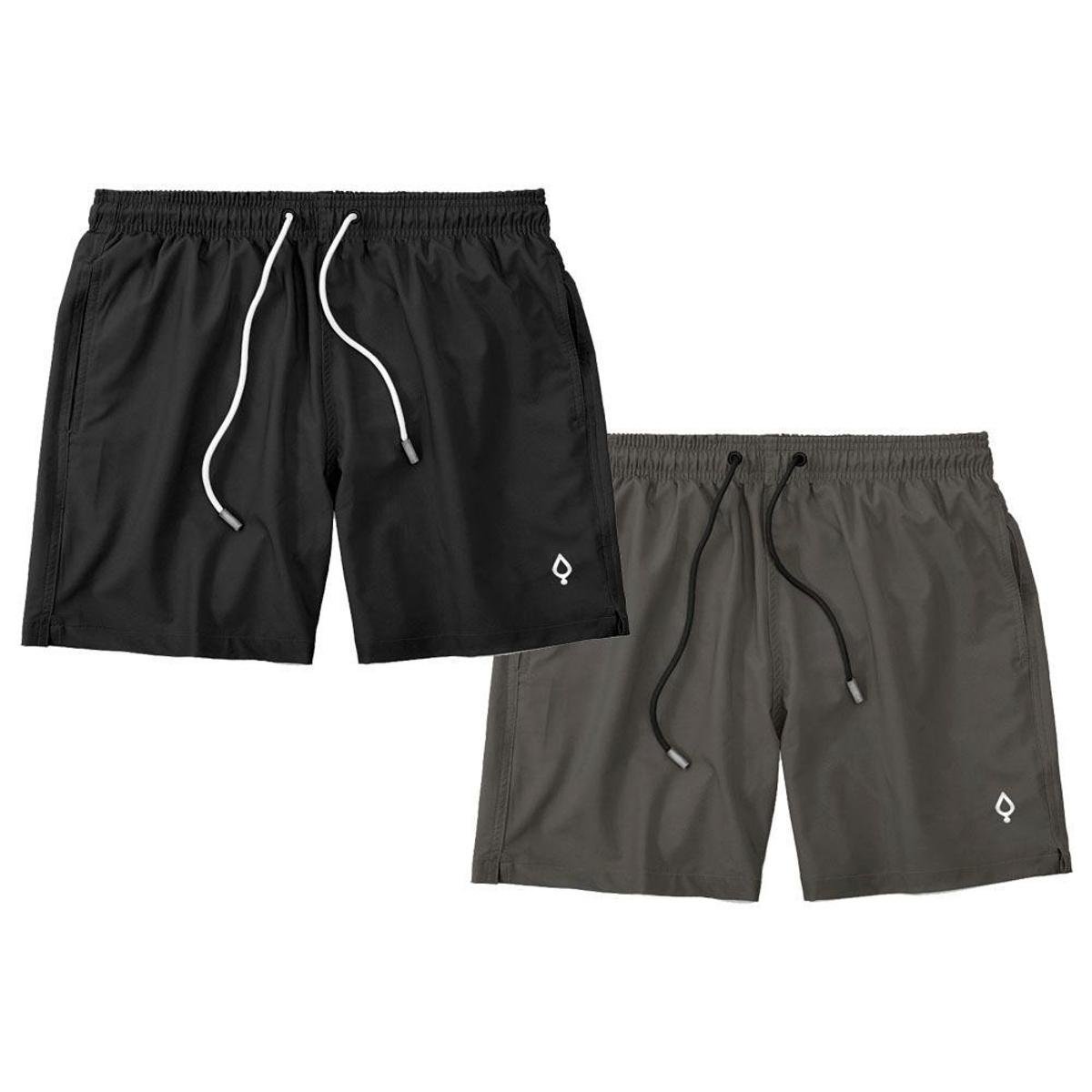 Kit 2 Shorts Bermudas Liso Lisa Masculino Tactel Básico Moda Básica